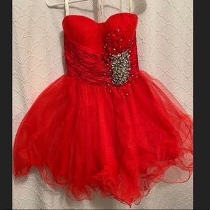Sherri Hill with rhinestone cluster
